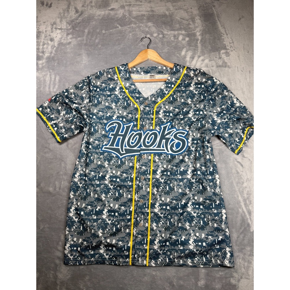 Corpus Christi Hooks Jersey Adult XL Blue Success Promotions Baseball MLB Camo
